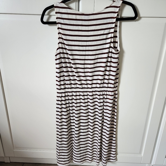 H&M stripped white and brown dress Size S - Picture 5 of 6